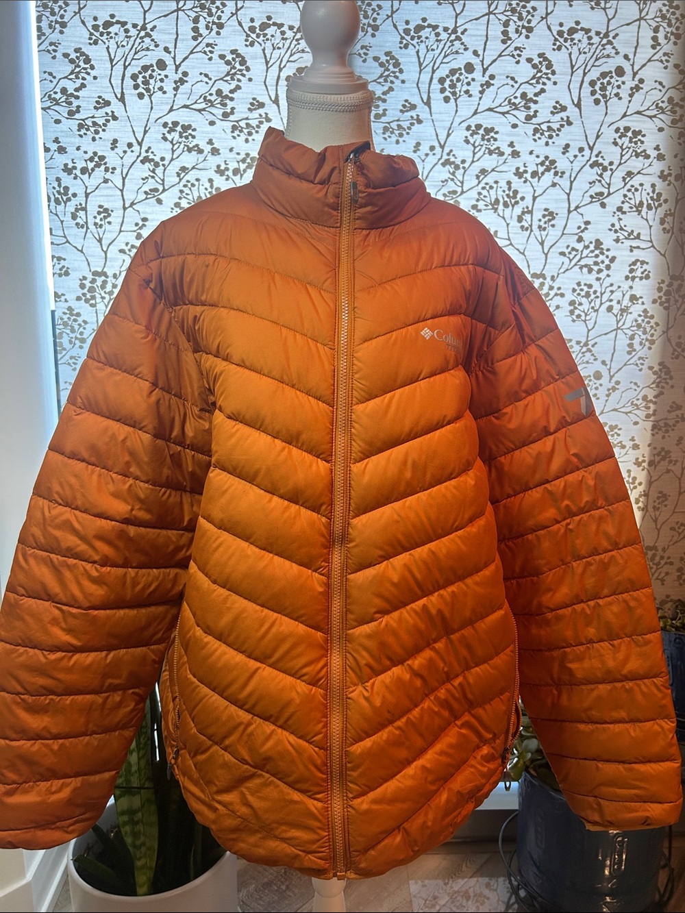 Columbia Orange Quilted Packable Puffer Jacket